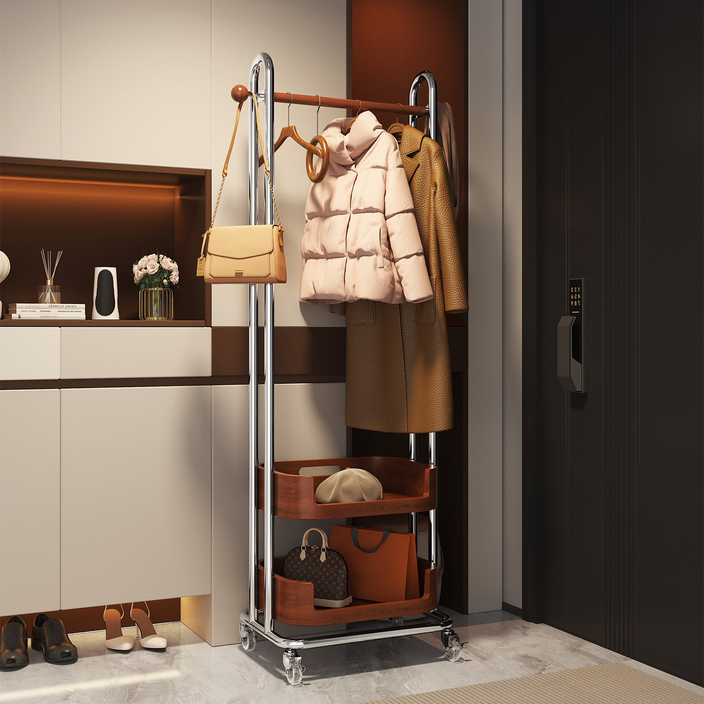 a生新型玄关次净衣架晚上衣帽架