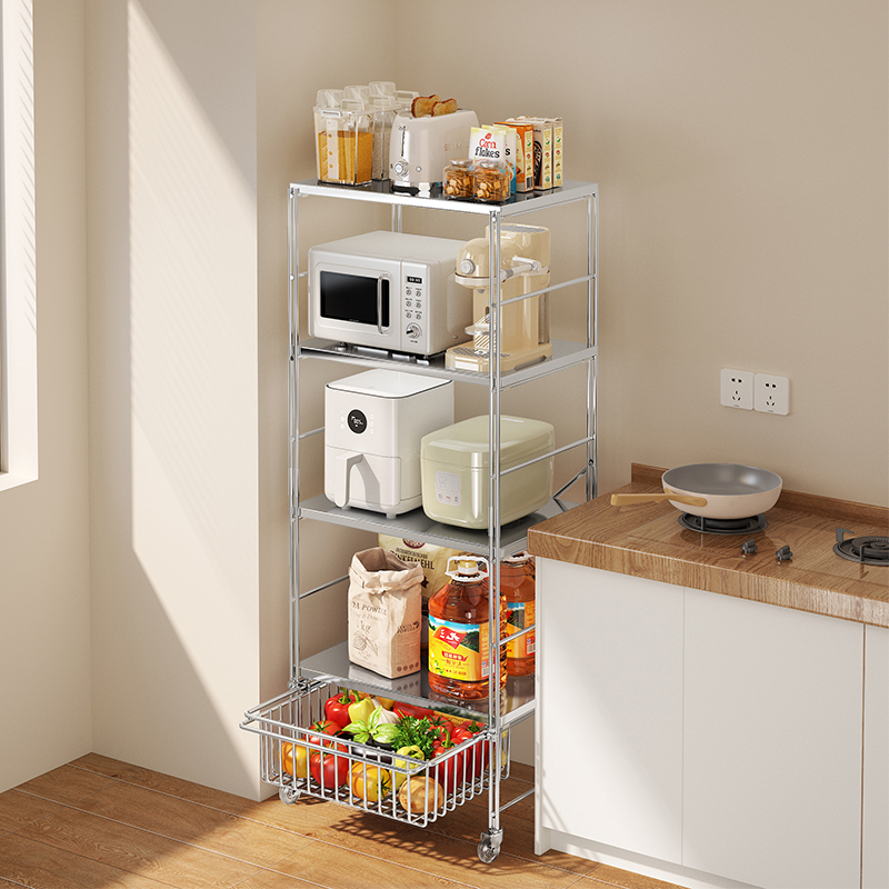 a生厨房置物架多层不锈钢推车