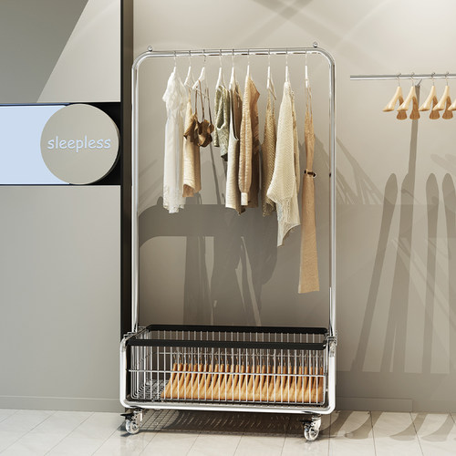 女装服装店展示架移动落地挂衣架