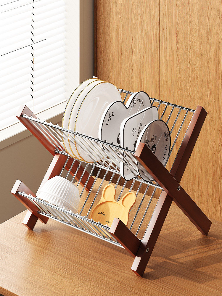 中古碗蝶沥水架304不锈钢厨房可折叠置物架家用碗盘水杯收纳架子,厨房/烹饪用具,碗架,淘宝优惠券,粉丝福利购,淘宝优惠卷