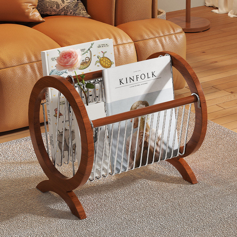 法式复古书报架客厅轻奢杂志架收纳沙发边几中古床头台面置物家具,住宅家具,书报架,淘宝优惠券,粉丝福利购,淘宝优惠卷