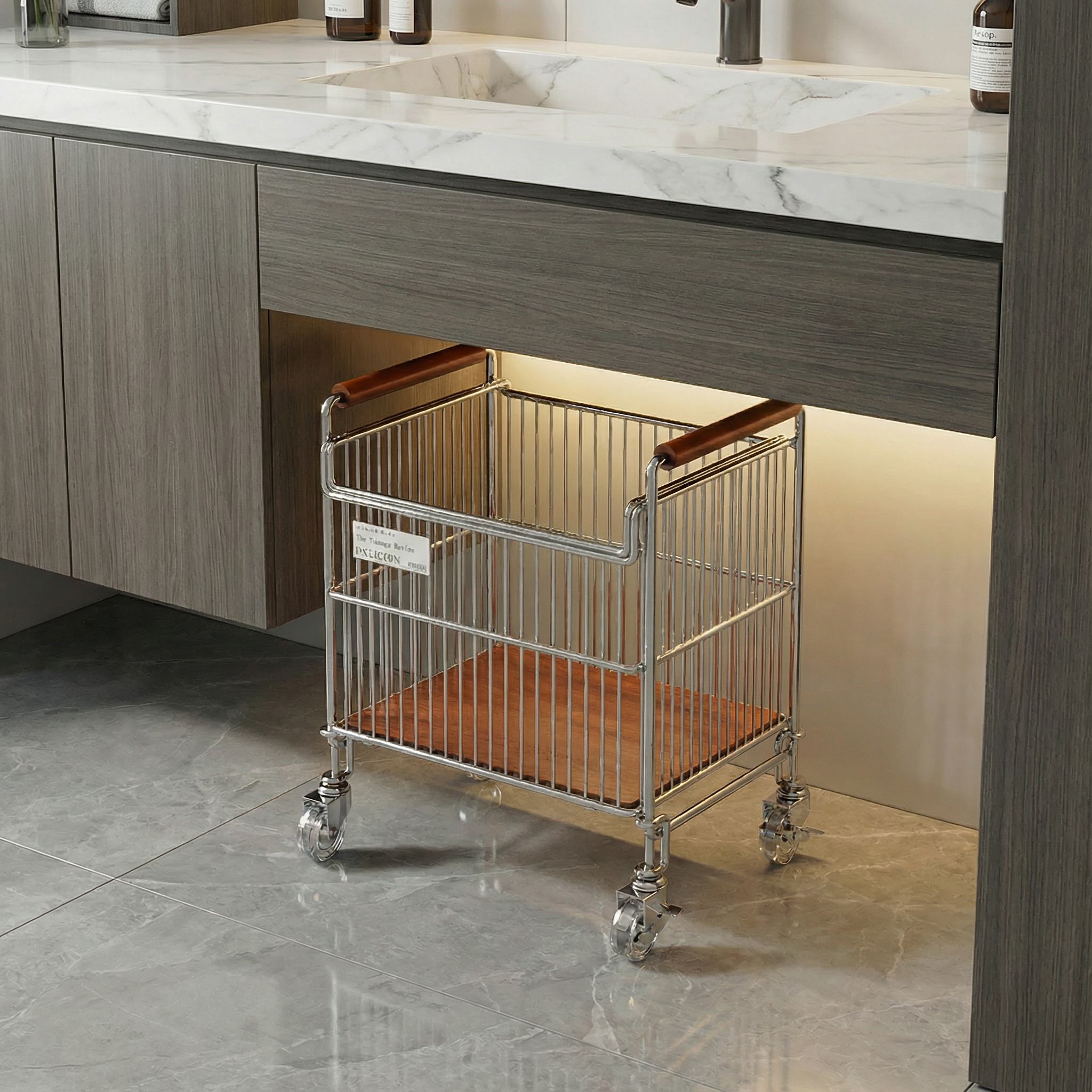 柜下篮子高颜值浴室脏衣篮脏衣服收纳筐小推车脏衣篓卫生间脏衣桶,收纳整理,脏衣桶,淘宝优惠券,粉丝福利购,淘宝优惠卷