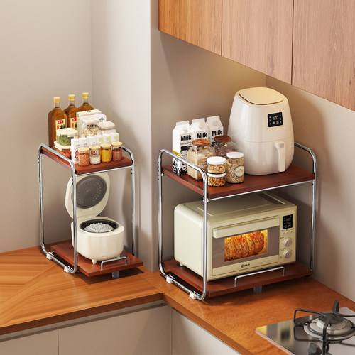 a生中古微波炉置物架抽拉收纳架