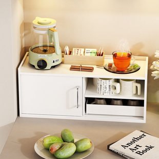 杯架2025新款白色桌面杯子收纳架多层抽屉式家用简约茶具置物架子