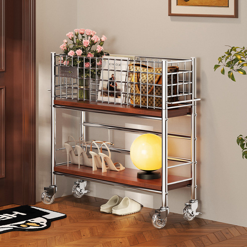 中古风入户鞋柜收纳柜一体靠墙2025新款家用玄关分层窄门口鞋架子,住宅家具,鞋柜,淘宝优惠券,粉丝福利购,淘宝优惠卷