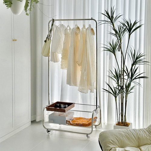 a生家用不锈钢衣帽架落地挂衣架