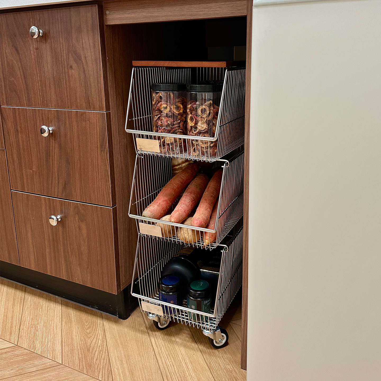 a生不锈钢厨房果蔬置物架小推车