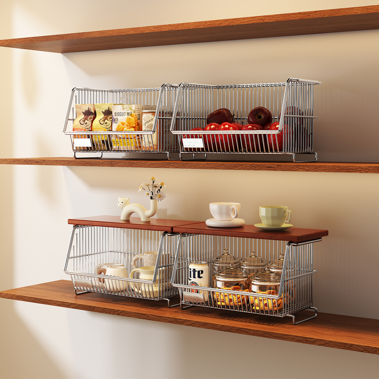 a生中古桌面杯架多层零食置物架