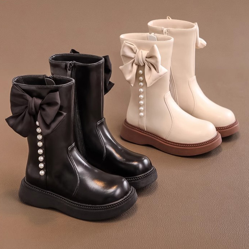 韩版时尚女童高筒马丁靴棉靴