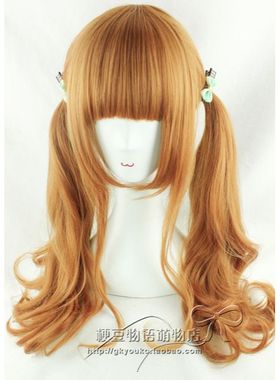 【kyouko假发】cos 日常lolita 长发大波浪 蜜橙色长卷发