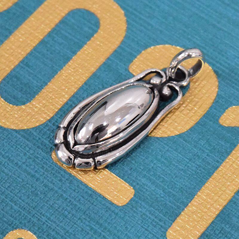 泰国进口女士简约复古实心橡树果实泰银吊坠925纯银小众项链挂件