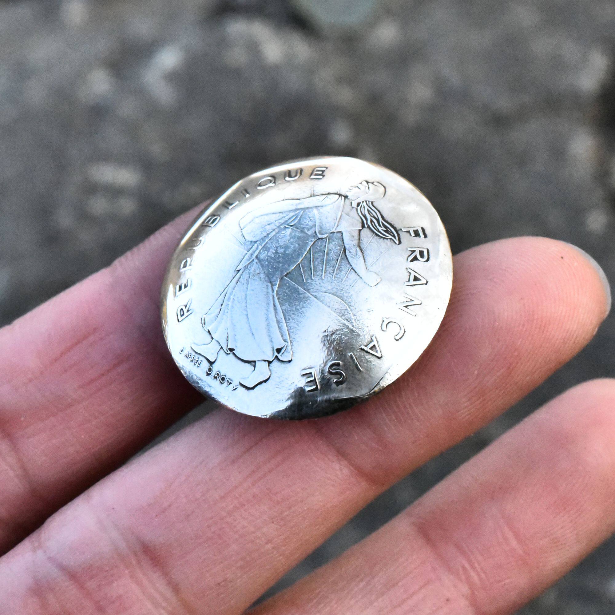 泰国进口播种女神法兰西共和国法郎硬币造型钱包扣子合金财布搭扣