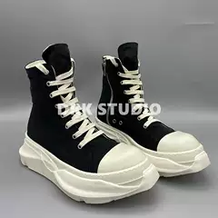 New 20Ss Black and White High-Top and Low-Top Tpu Double-Layer Sole Shoes, Unisex, Dark Style