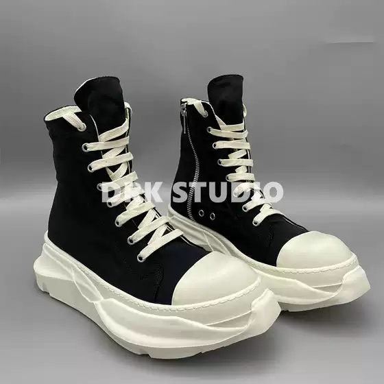 New 20Ss Black and White High-Top and Low-Top Tpu Double-Layer Sole Shoes, Unisex, Dark Style