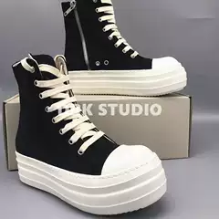 20Ss New High-Top Shoes, Thick-Soled Height-Increasing Shoes, Platform Shoes, Side Line Dark Trendy Shoes, Unisex Couple Shoes