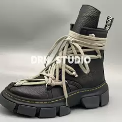 24Ss New Joint Style Five-Pointed Star Crazy Strap Thick-Soled Boots Men's Boots