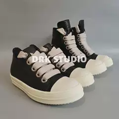 2022 New Style Wide Shoelaces, Large Eyelets, High-Top and Low-Top Lace-Up Leather Shoes, Unisex Couple Shoes