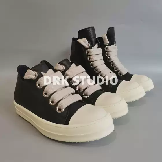 2022 New Style Wide Shoelaces, Large Eyelets, High-Top and Low-Top Lace-Up Leather Shoes, Unisex Couple Shoes