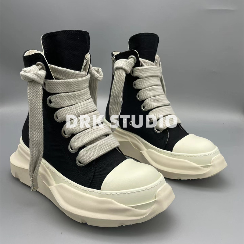 Black Chunky High-Top Sneakers