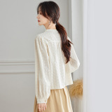 可风各长袖衬衫58009P78K124.8新中式风刺绣衬衫女长袖，女装衬衫，可风各