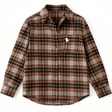 可风各磨毛衬衫58024P95K152单排扣慵懒风百搭休闲上衣，女装衬衫，可风各