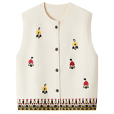 可风各马甲59054P105K168立体刺绣设计感马甲，女装马甲，可风各