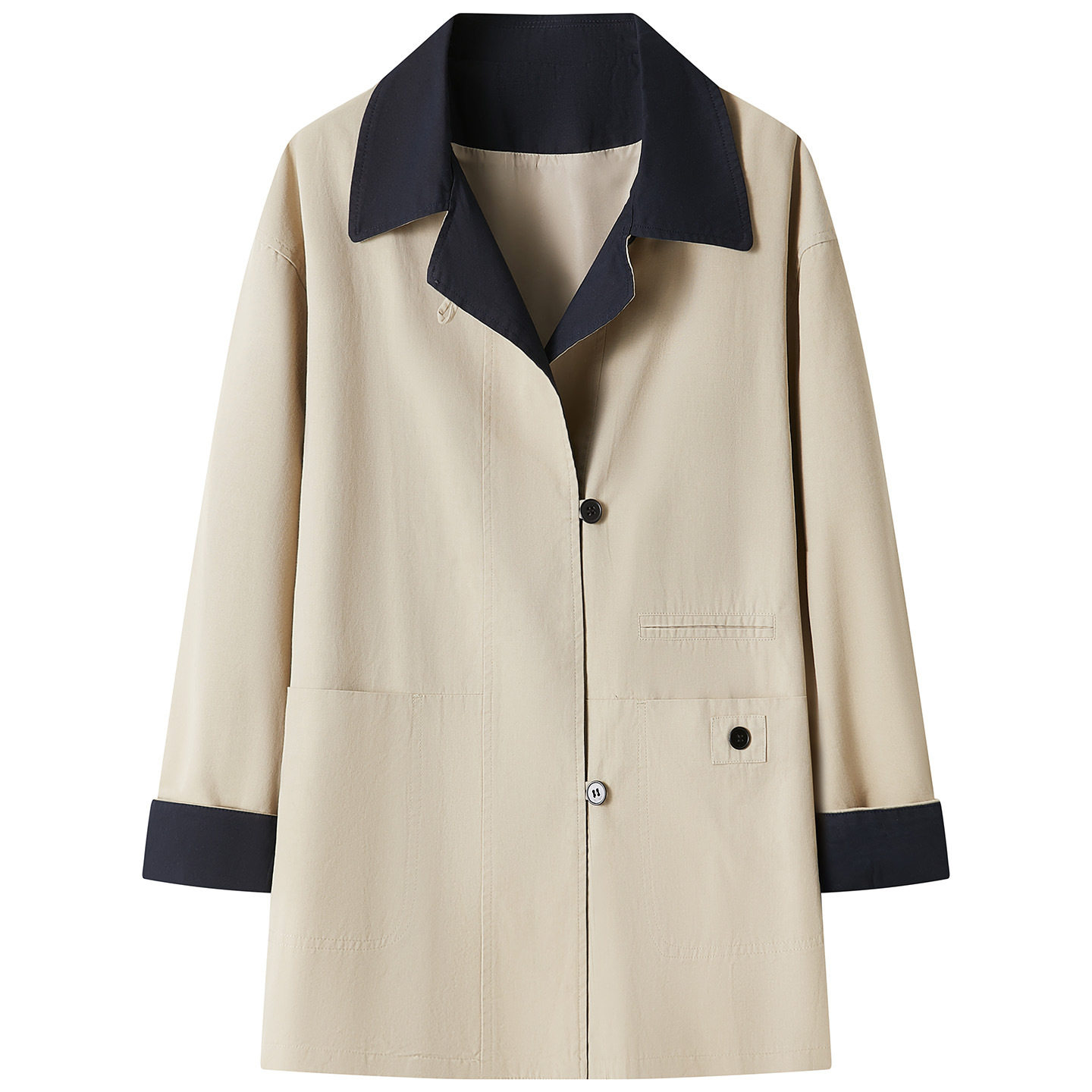 可风各风衣外套59071P179K286.4日系工装上衣2025秋装休闲外套,女装风衣,可风各