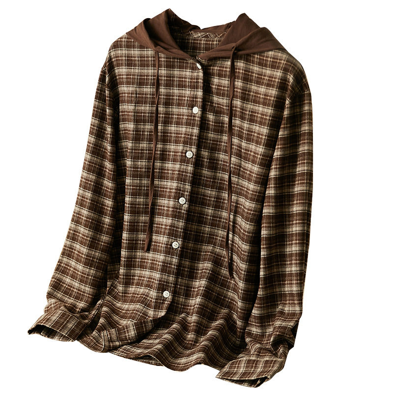 可风各连帽衫57089P99K158.4文艺连帽上衣时尚百搭外穿衬衣,女装衬衫,可风各