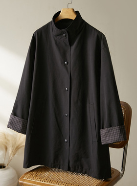 可风各风衣58016P208K332.8立领风衣女中长款