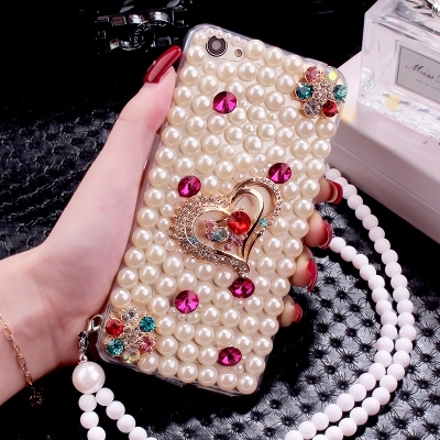 oppoa59s手机壳水钻a95珍珠