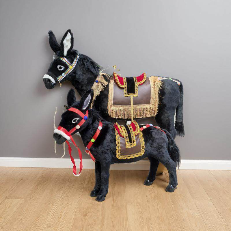 仿真毛驴室内仿真驴毛绒玩具摆件