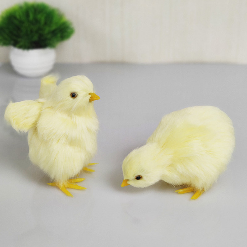 仿真小鸡仔玩偶小黄鸡玩具小黄鸡公仔小鸡娃鸡玩具迷你小鸡摆件
