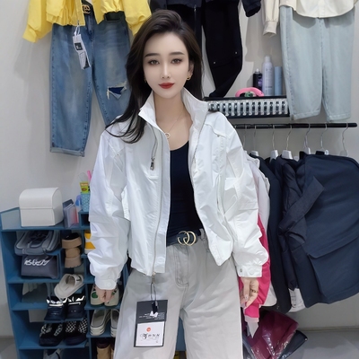 设计感拉链洋气短外套女韩范