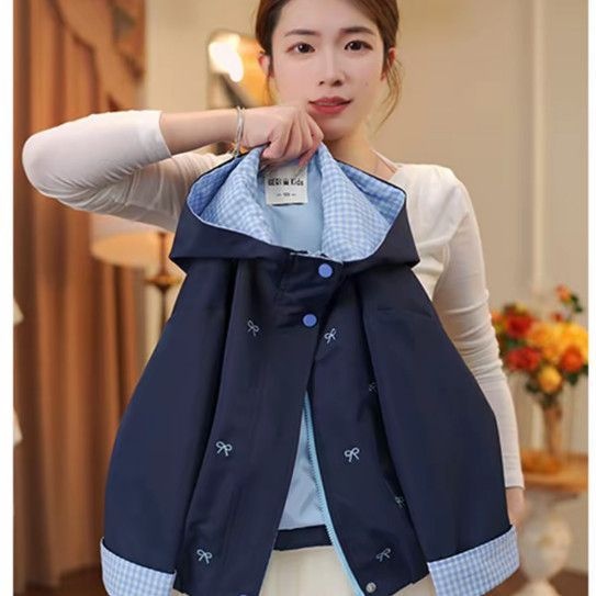 女童外套2025秋装冲锋衣秋季新款儿童春秋装休闲时尚夹克衫