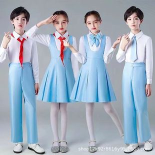 儿童大合唱服冯琳同款演出服中小学生诗歌朗诵服装主持人朗诵