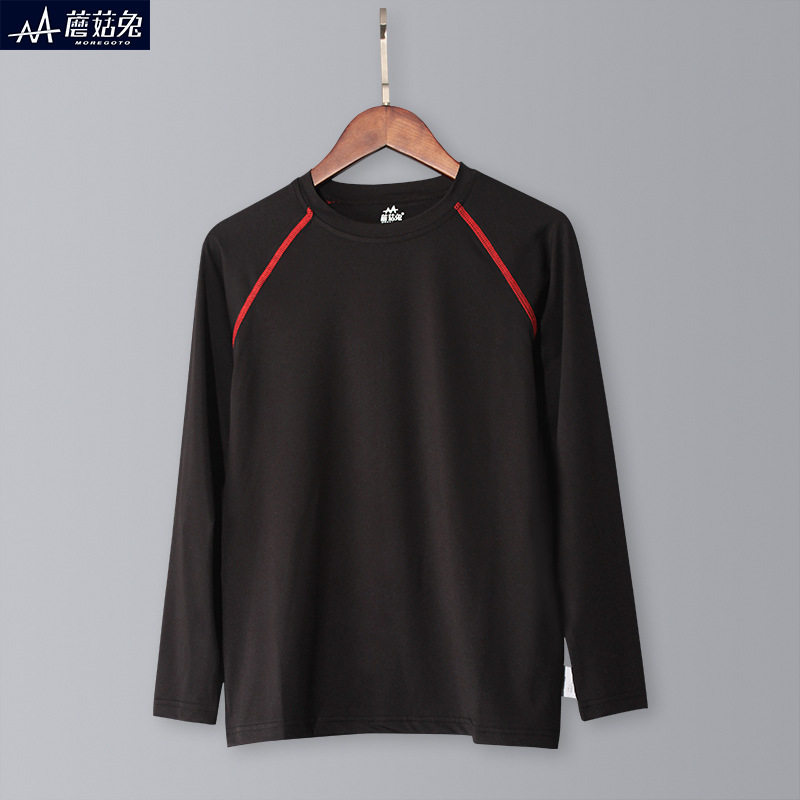 男童速干长袖t恤打底衫夏薄款运动紧身衣胖男孩夏天衣服图片