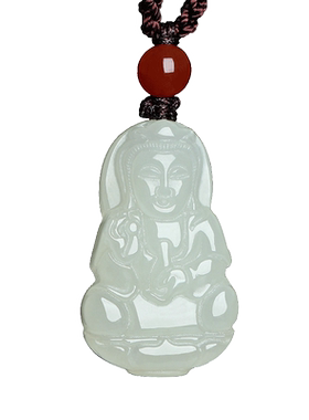 天然新疆和田玉观音菩萨吊坠弥勒佛公挂件男女款玉石饰品玉佩项坠