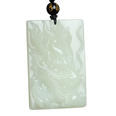 康梦珠宝男女款和田玉祥龙吊坠