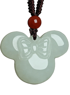 和田玉米老鼠吊坠男女款玉石饰品