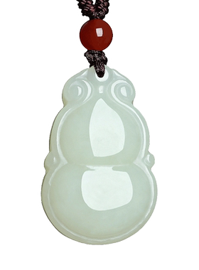 天然新疆和田玉葫芦吊坠白玉福禄挂件男女款玉佩玉石饰品项坠玉器