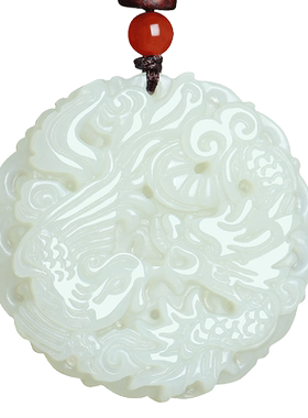 天然新疆和田玉白玉玉佩挂件玉石