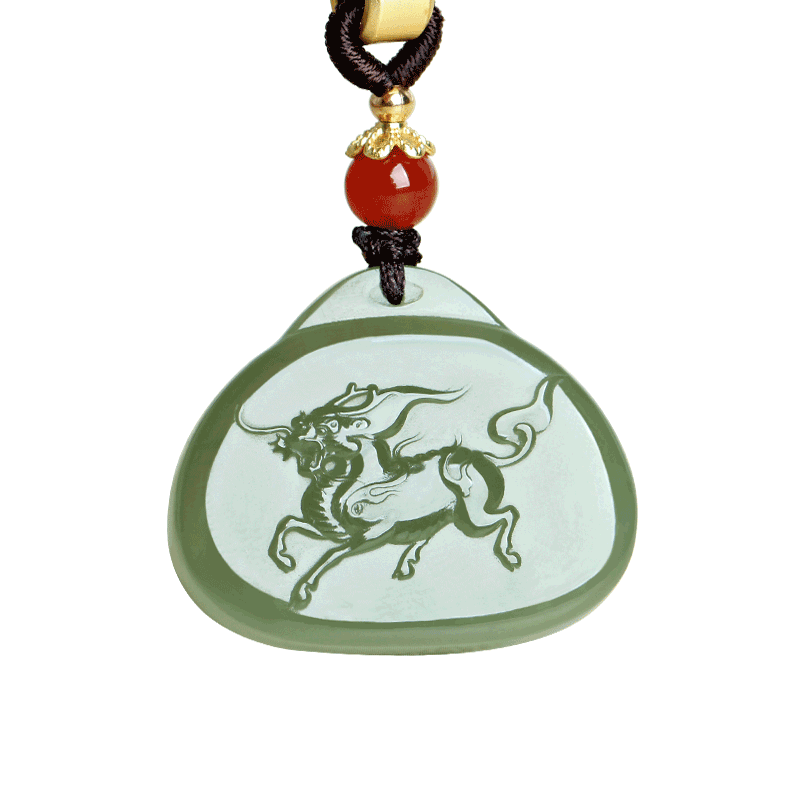 和田玉麒麟吊坠挂件男女饰品玉佩