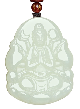 和田玉十二生肖本命佛守护神吊坠