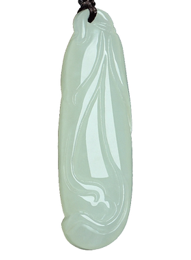 和田玉兰花吊坠男女款玉石饰品