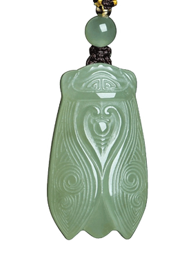 和田玉蝉玉吊坠一鸣惊人挂件玉佩