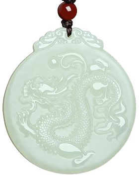 和田玉祥龙吊坠男女款玉石项链