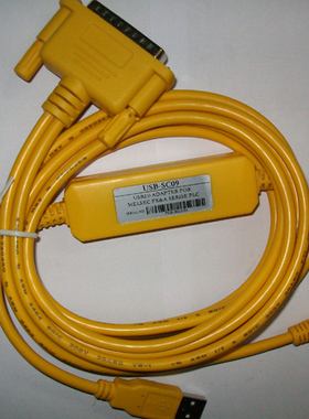 黄色二代/USB-SC09,PLC编程电缆USB-SC-09/FX1S/1N/2N/FX3G/A/FX2