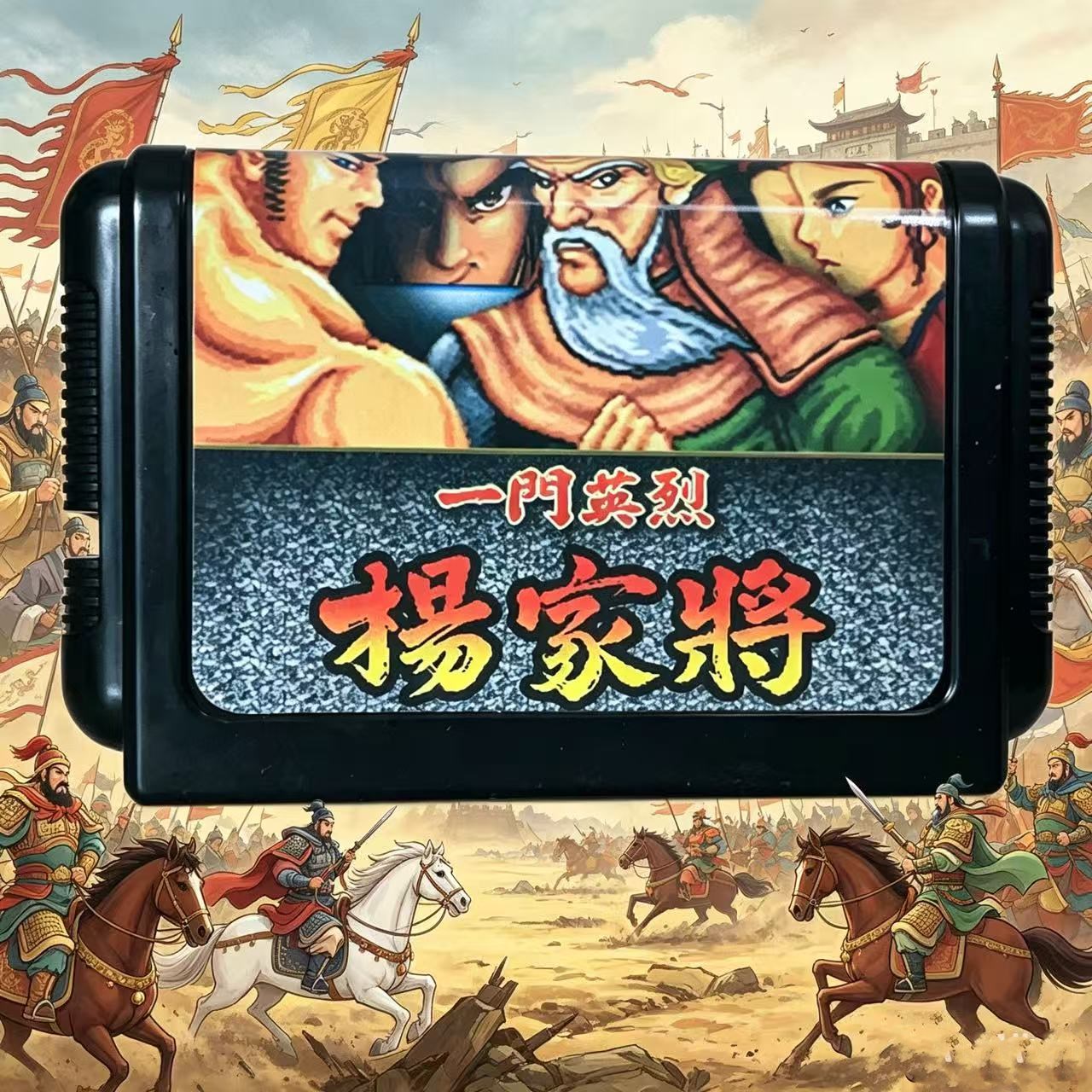世嘉卡杨家将中文版双人过关童年MD黑卡16位经典游戏机卡带
