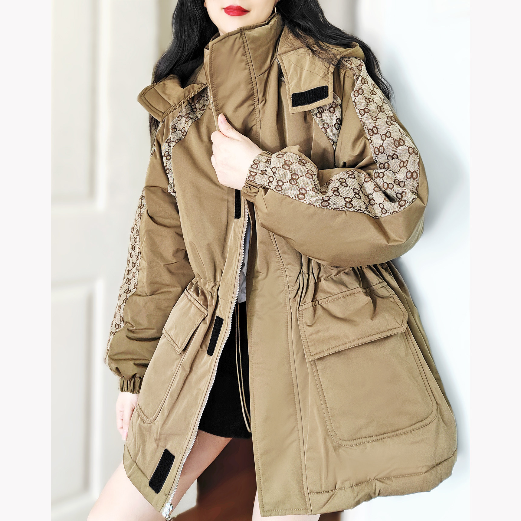 宽松简约百搭大码休闲羽绒服90白鸭绒加大码女装高货潮牌