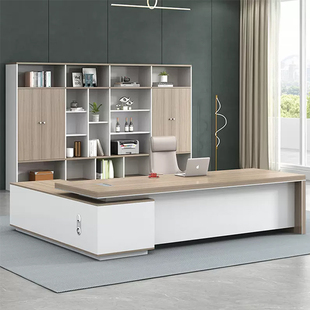 办公桌老板桌简约现代时尚办公家具大气总裁桌大班台经理桌椅组合